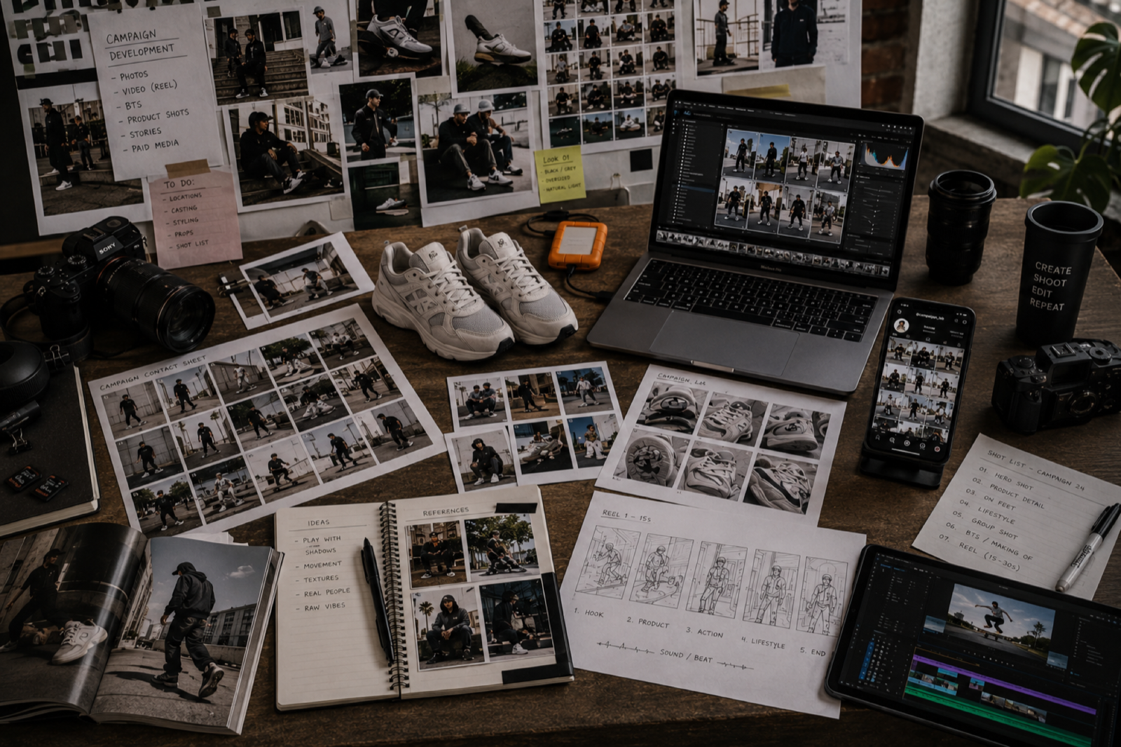Marketing assets campaign development workspace